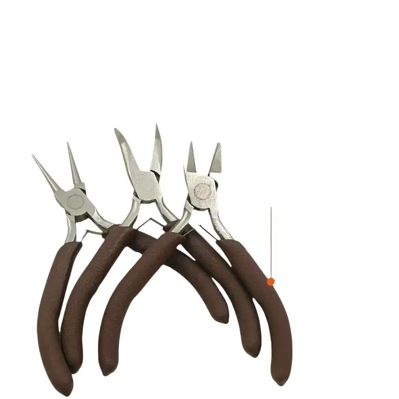 Schmuckzangen, Gummi, multifunktionales Handwerkzeug, spitz zulaufende Zange, Runddrahtschneider zum Aufziehen von Perlen, Drahtwickeln, für DIY-Bastelarbeiten. – Detail 7