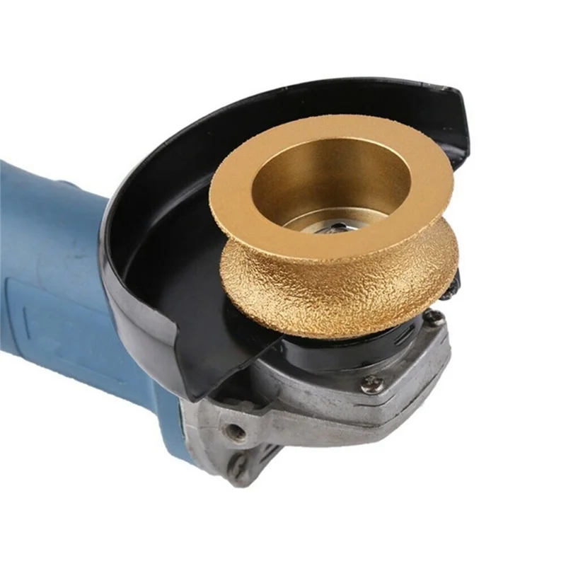 

10Mm Thick Gold Brazed Diamond Angle Grinder Stone Grinding Wheel Used For Angle Grinder Grinding Wheel Tool Easy To Use