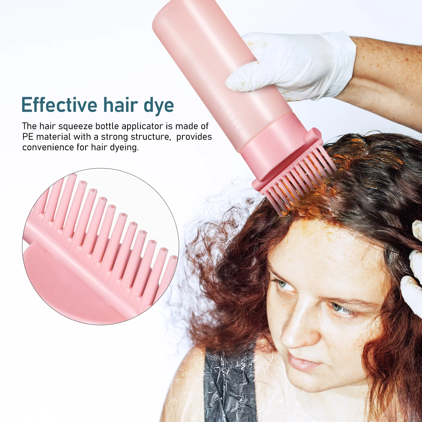 2 قطعة مجموعة مشط الجذر لصبغ التزييت تتضمن قفازات غطاء رأس واقيات الأذن قضيب مادة البولي ايثيلين لجذر لون الشعر #6