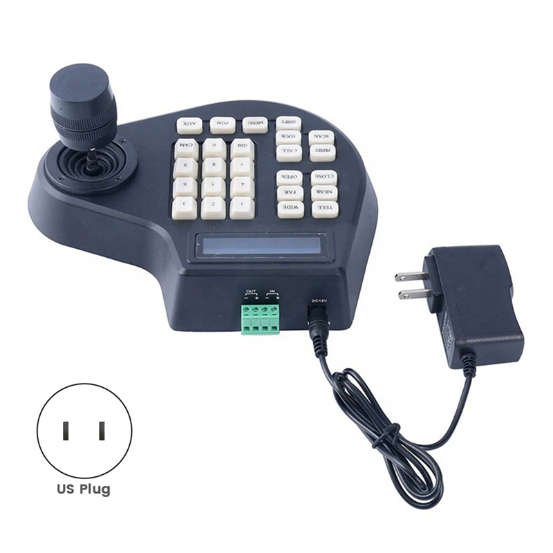 Mini 3D Coaxial CCTV Keyboard Controller LCD 1.5Km Joystick RS485 PTZ Speed E Camera Bracket For Pelco SAMSUNG