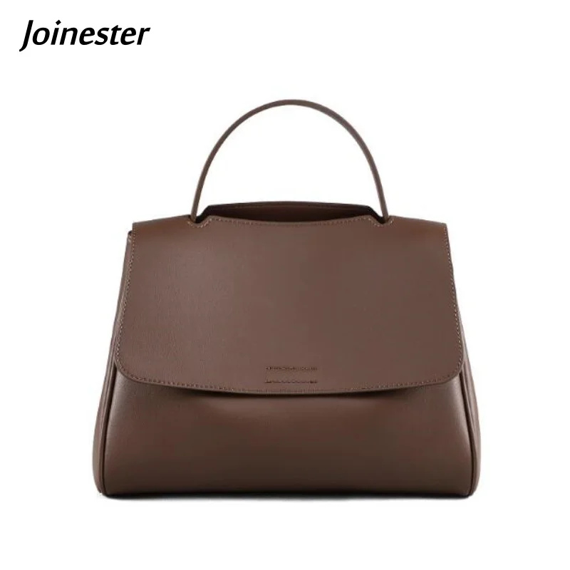 

Cow Leather Pure Color Flap Handbag for Ladies Multi Functional Shoulder Bag Large Adjustable Classic Messenger Bags