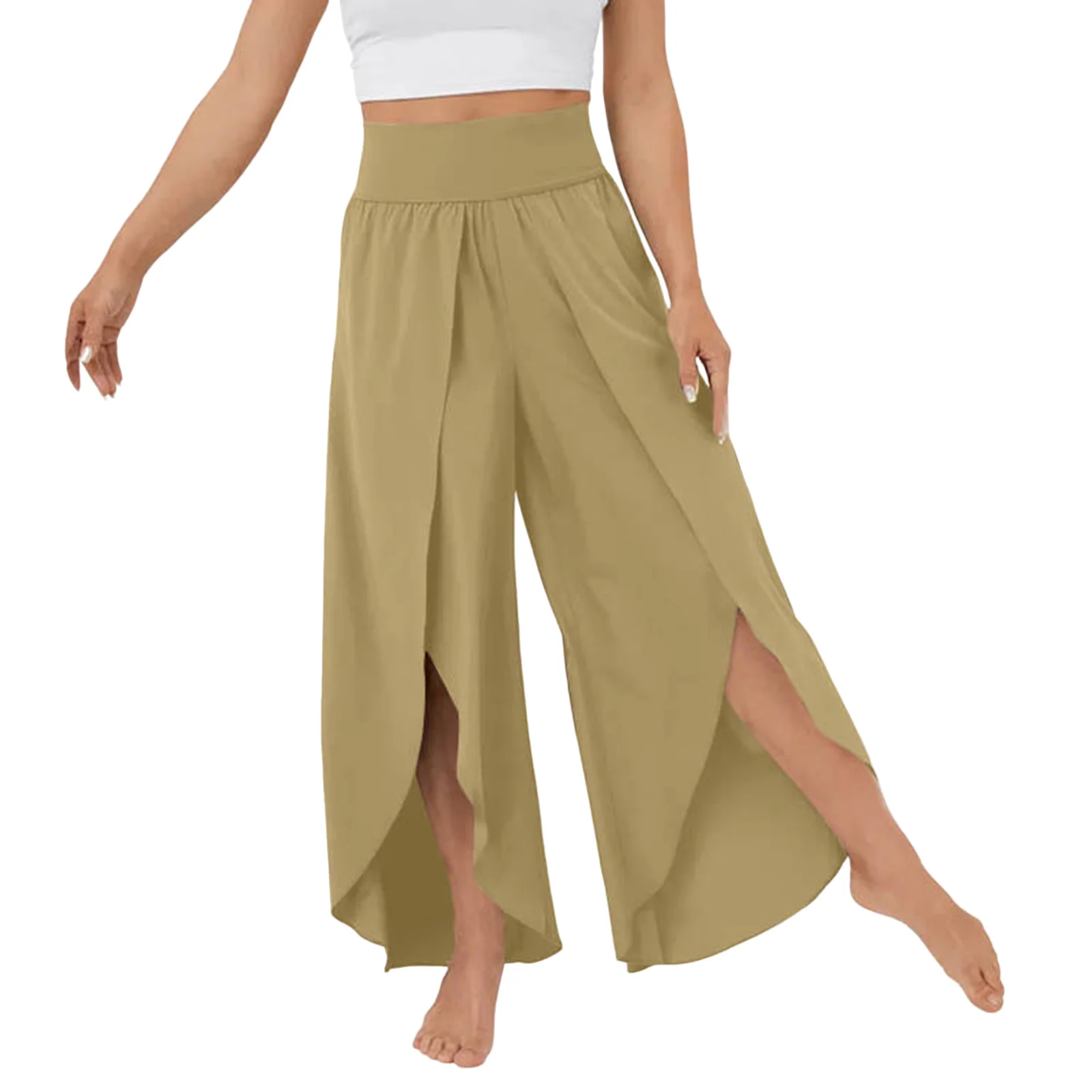 Woman Casual Wide Leg Pants Sports Athletic Sports Athletic Suitable for Friends Gathering Wear DIN889