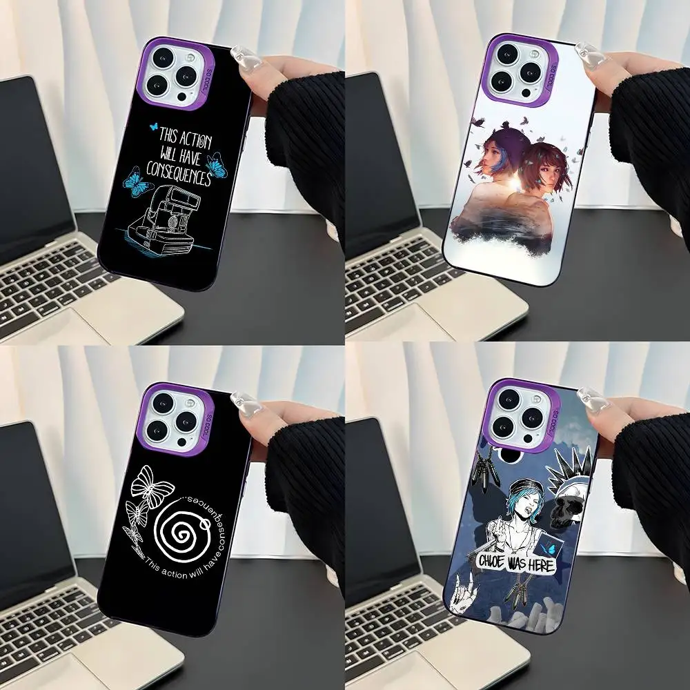 

Life Is Strange Game For iPhone 17,16,15,14,13,12,11,Mini,Pro,E,SE4,XS,MAX Purple Shockproof Candy Matte Cover