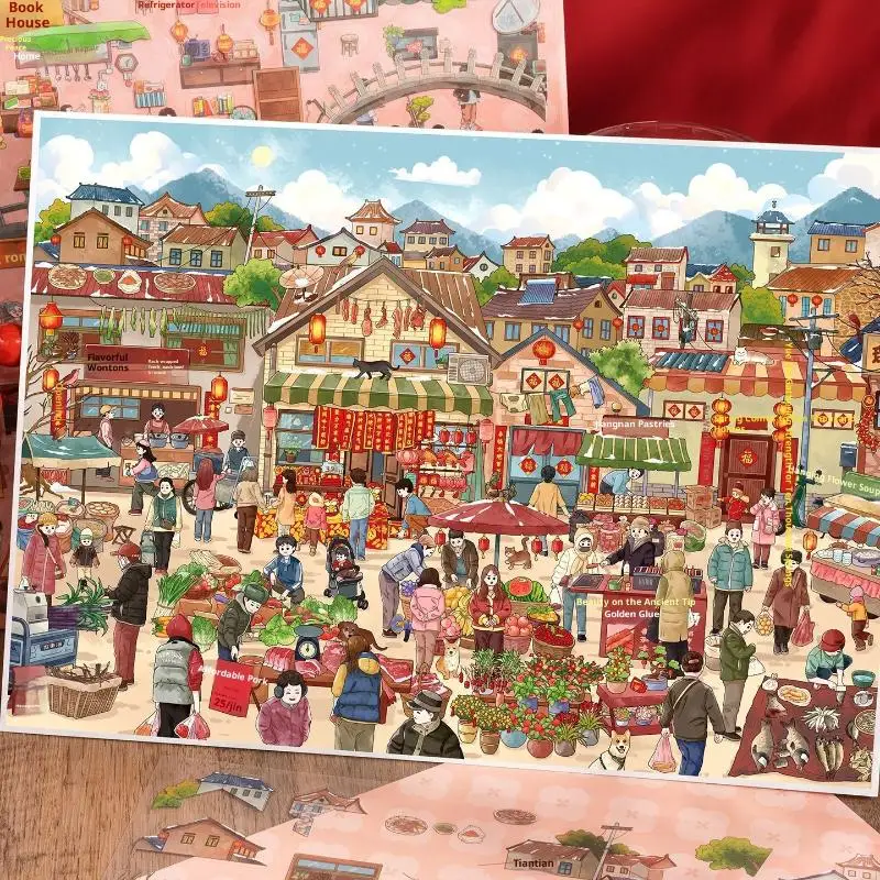 Плюс размер Kawaii Рождественская Новая Годовая серия 3D мультфильм миниатюрные наклейки сцены креативный коллаж DIY наклейки для скрапбукинга