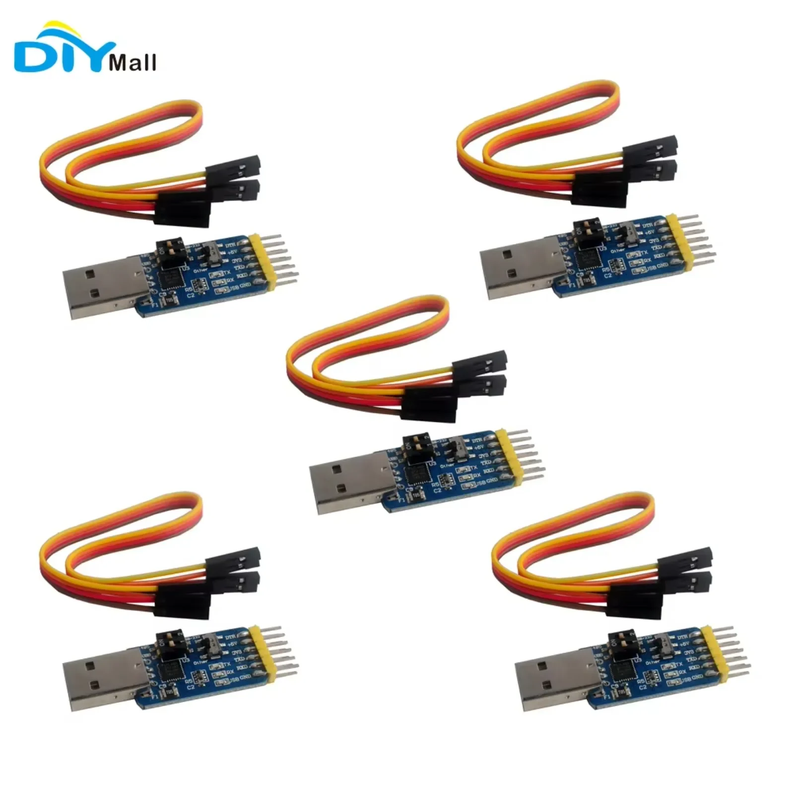 5Pcs/Lot RCmall  6 in 1 1 USB to TTL Serial Converter Module USB to TTL 232 485 ,to 232 485,232 to 485 Adapter