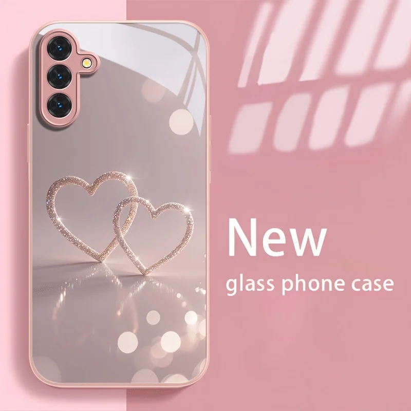 

Metallic Paint Tempered Glass Phone Case Suitable for Samsung Galaxy S26/S25/S24/S23/S22/S21 and other models