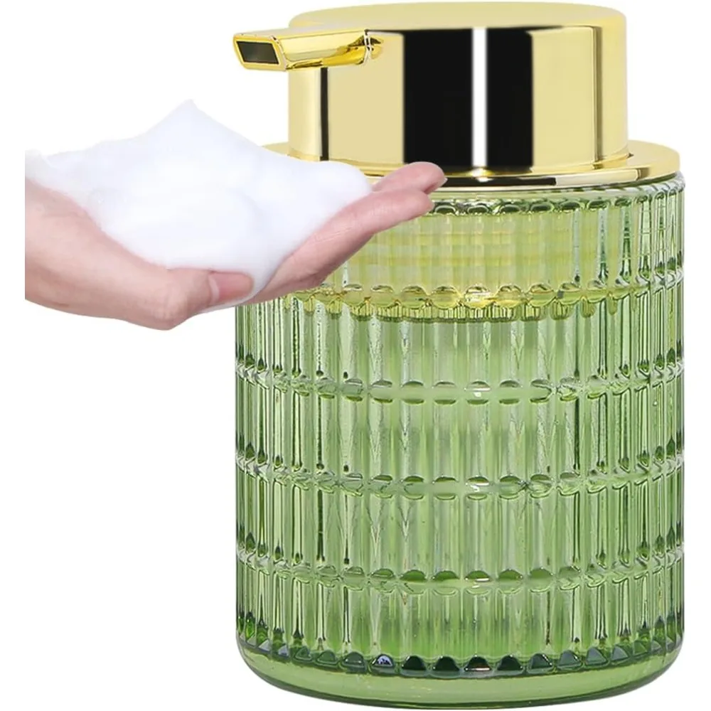 

Foam soap dispenser, 10oz glass foam hand sanitizer for bathroom and kitchen