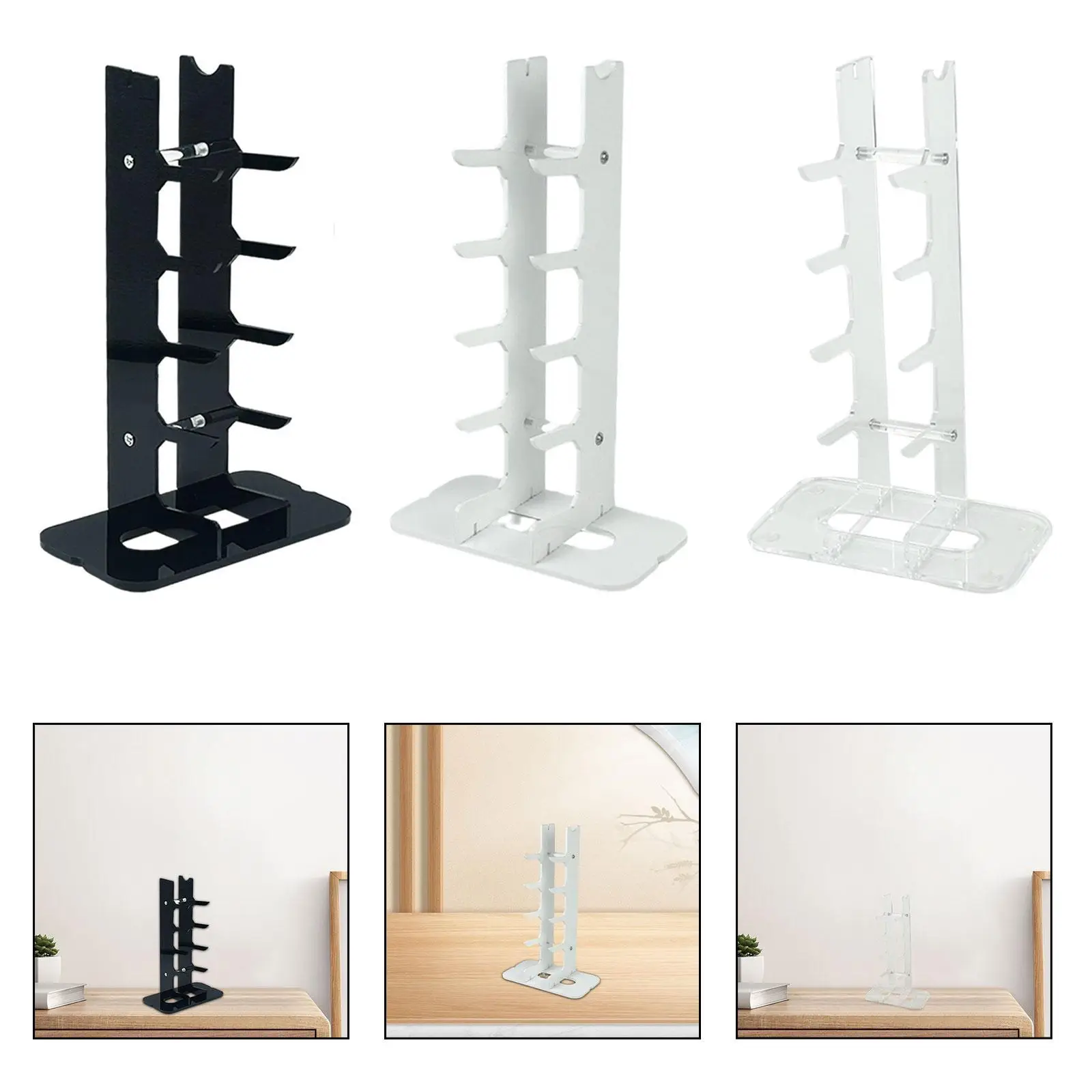 Wall Mounted Acrylic Knife Display Stand Rack for Pocket Knives Kitchen Knife Storage and Organization view 3