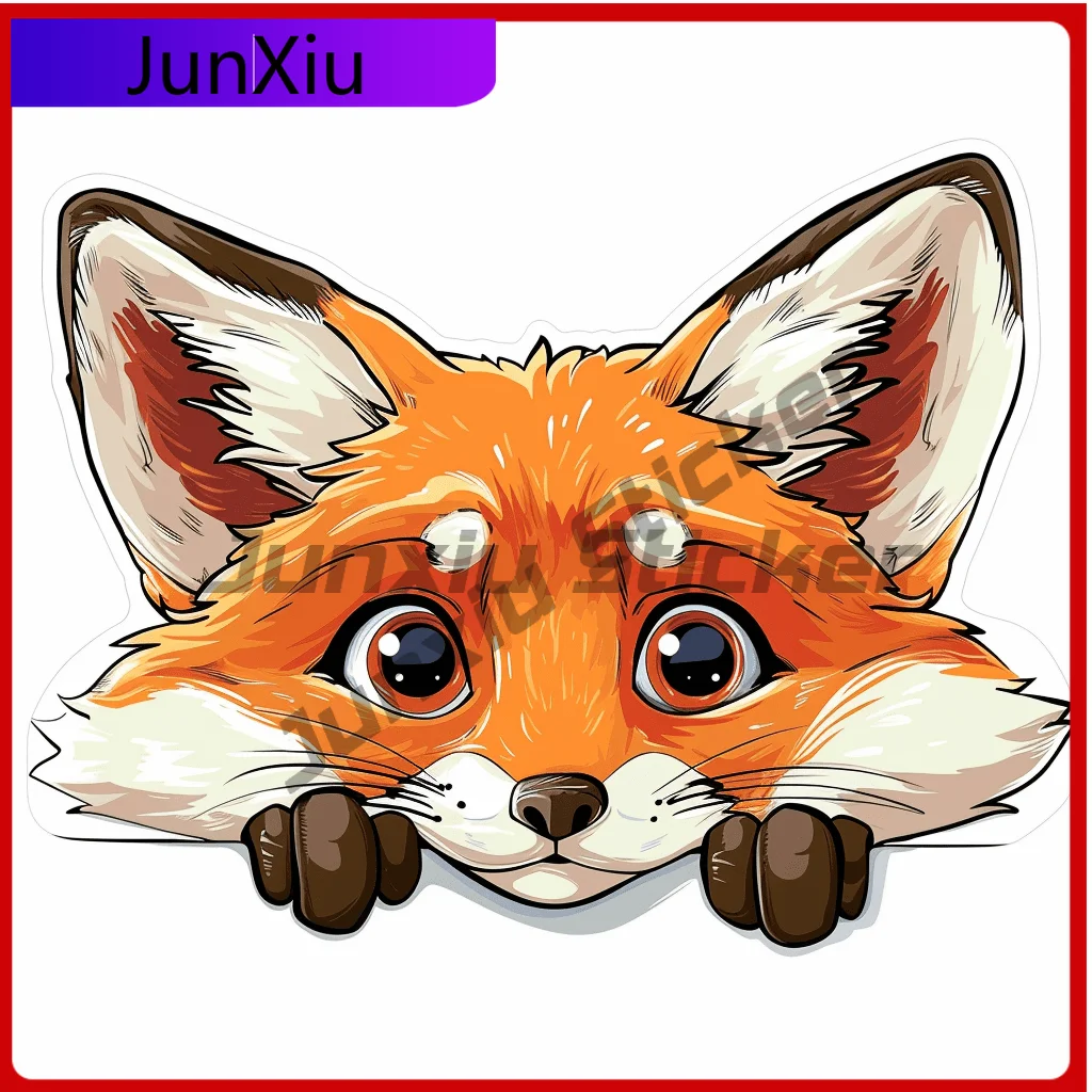 

Peeking Fox Cartoon for Vintage Car Laptop Window Bumper Waterproof Vinyl Decal Decoration Trendy Cool Unique Unique Trendy