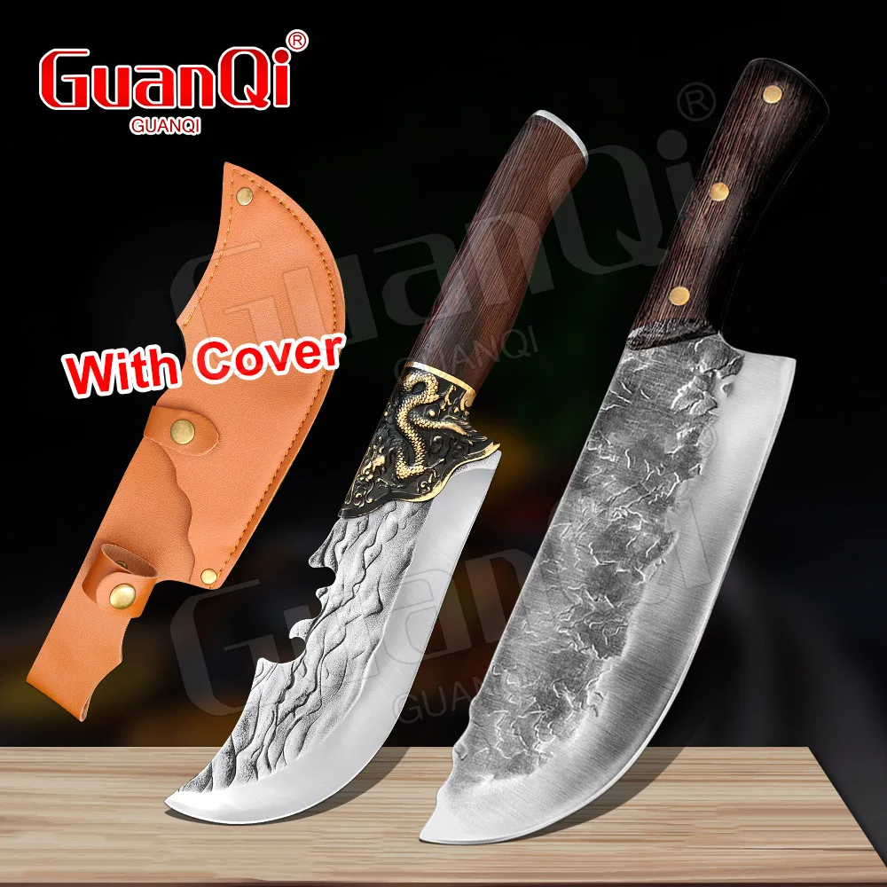 Forged Butcher Cleaver Boning Knife Stainless Steel Chef's Knife Meat Fruit Kitchen Knife Best Slicing Cooking Knives