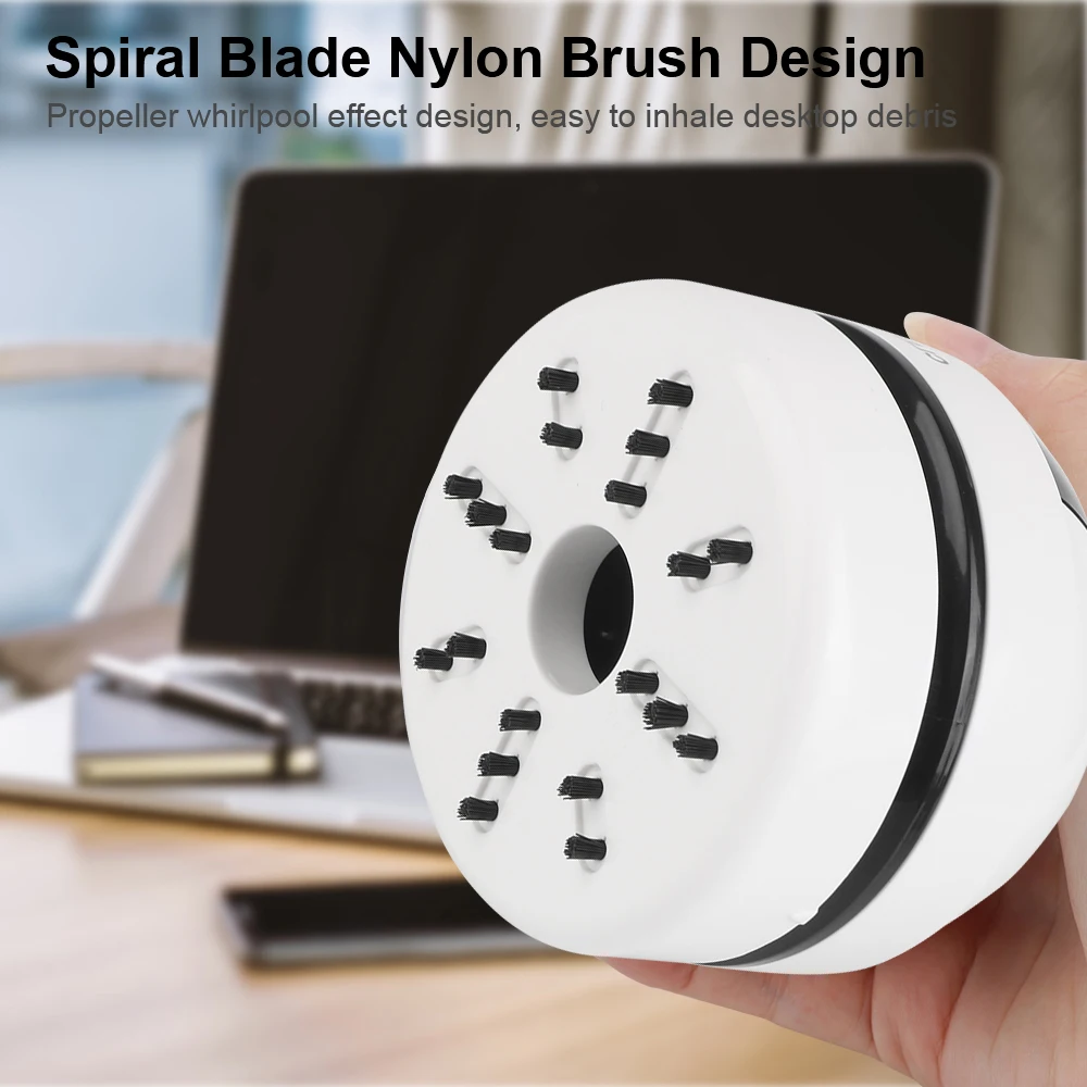 For Home Office Desktop Cleaner With Clean Brush Mini Vacuum Cleaner Desk Dust Vacuum Table Sweeper Protable USB Charging