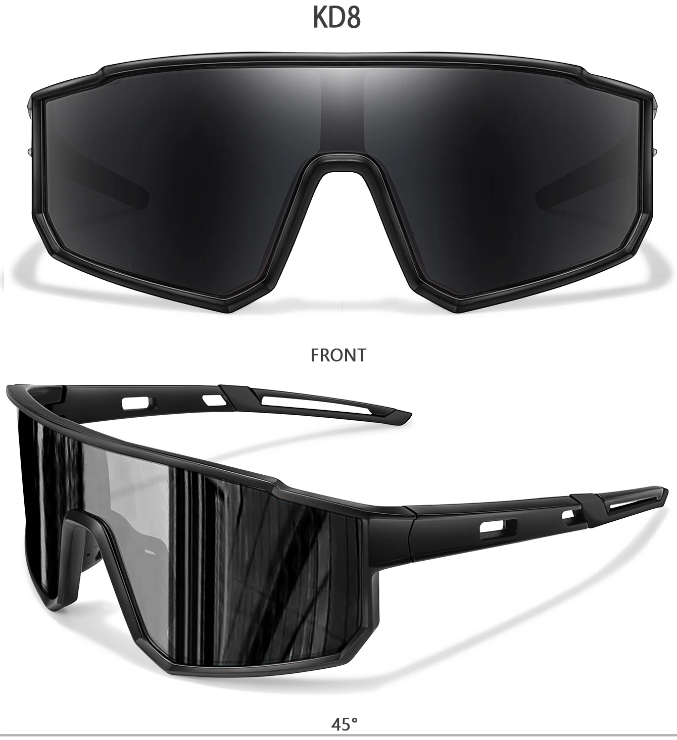 Trendige Angler-Sonnenbrillen für Männer und Frauen, lässige winddichte Brillen mit UV-Schutz für Outdoor-Sportarten, Laufen und Radfahren. – Detail 16