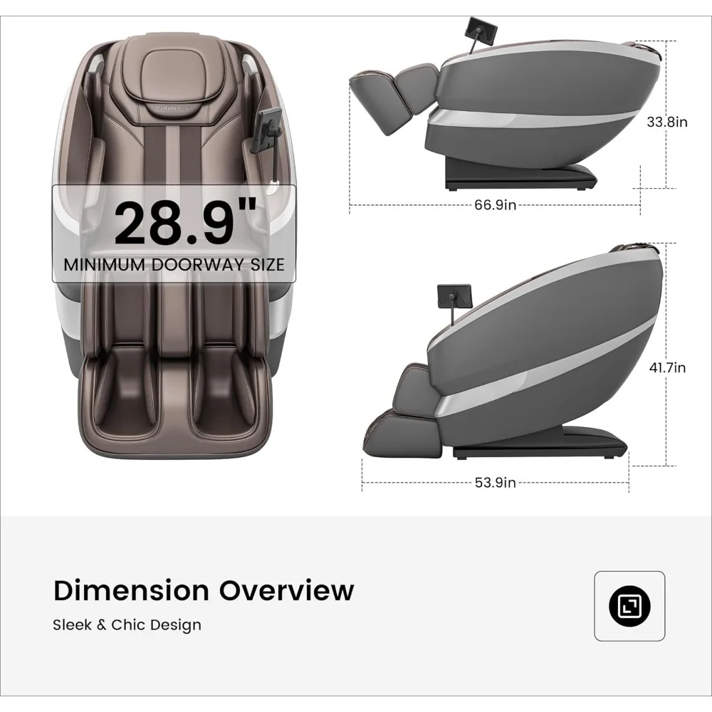 Massage Chair Full Body of Dual-core S Track, Zero Gravity Massage Recliner Chair