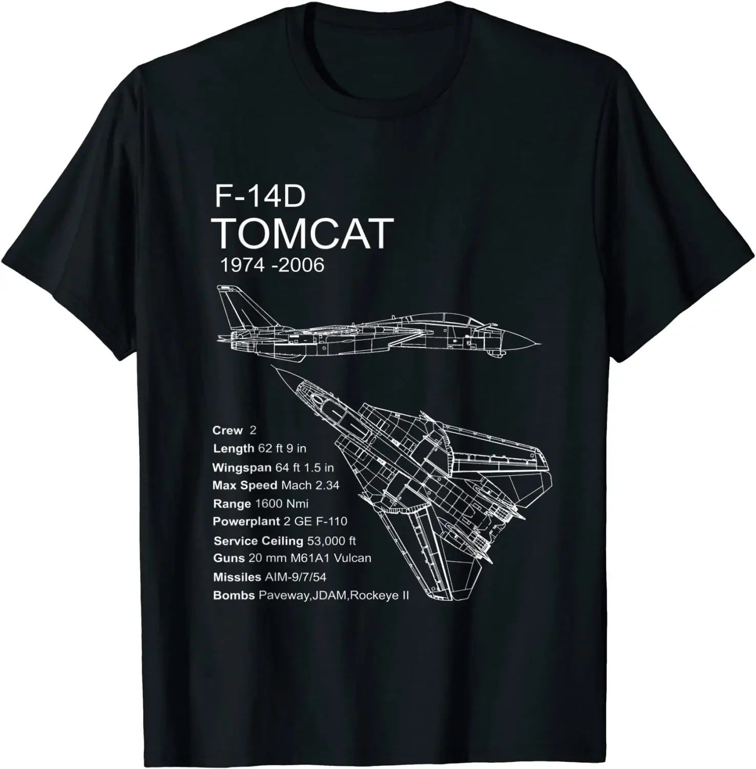 2025 F-14 Tomcat F14 طائرة مخطط التخطيطي الرجال تيشيرت بأكمام قصيرة عادية تيز القطن س الرقبة الصيف قميص بلايز