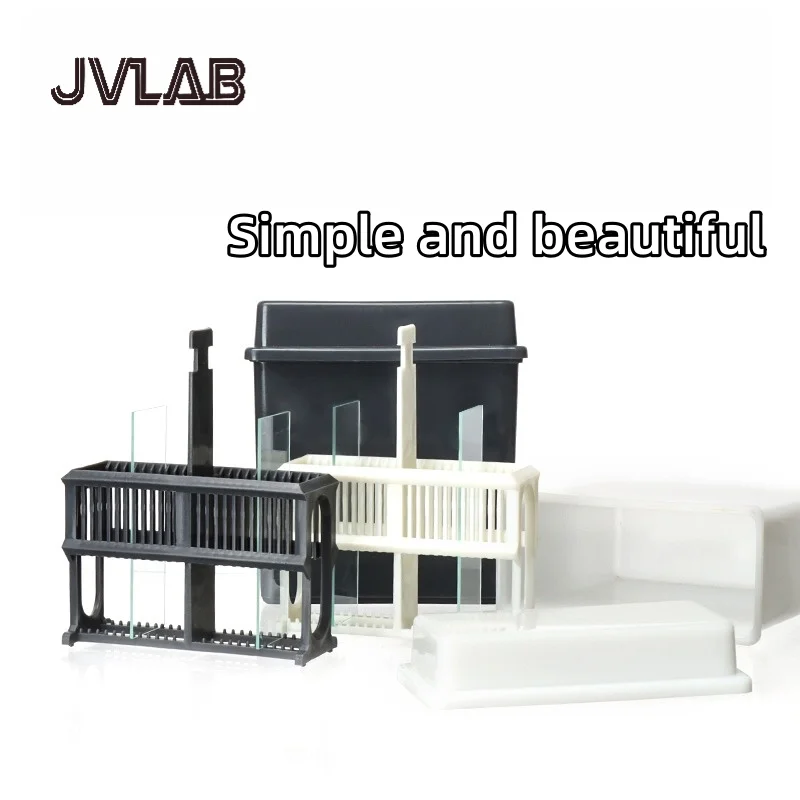 أسطوانة تلطيخ الشريحة الزجاجية البلاستيكية PP طقم إصلاح مضاد للجيل رف تلطيخ أسود أبيض رمادي أزرق مجموعة مختبر JVLAB