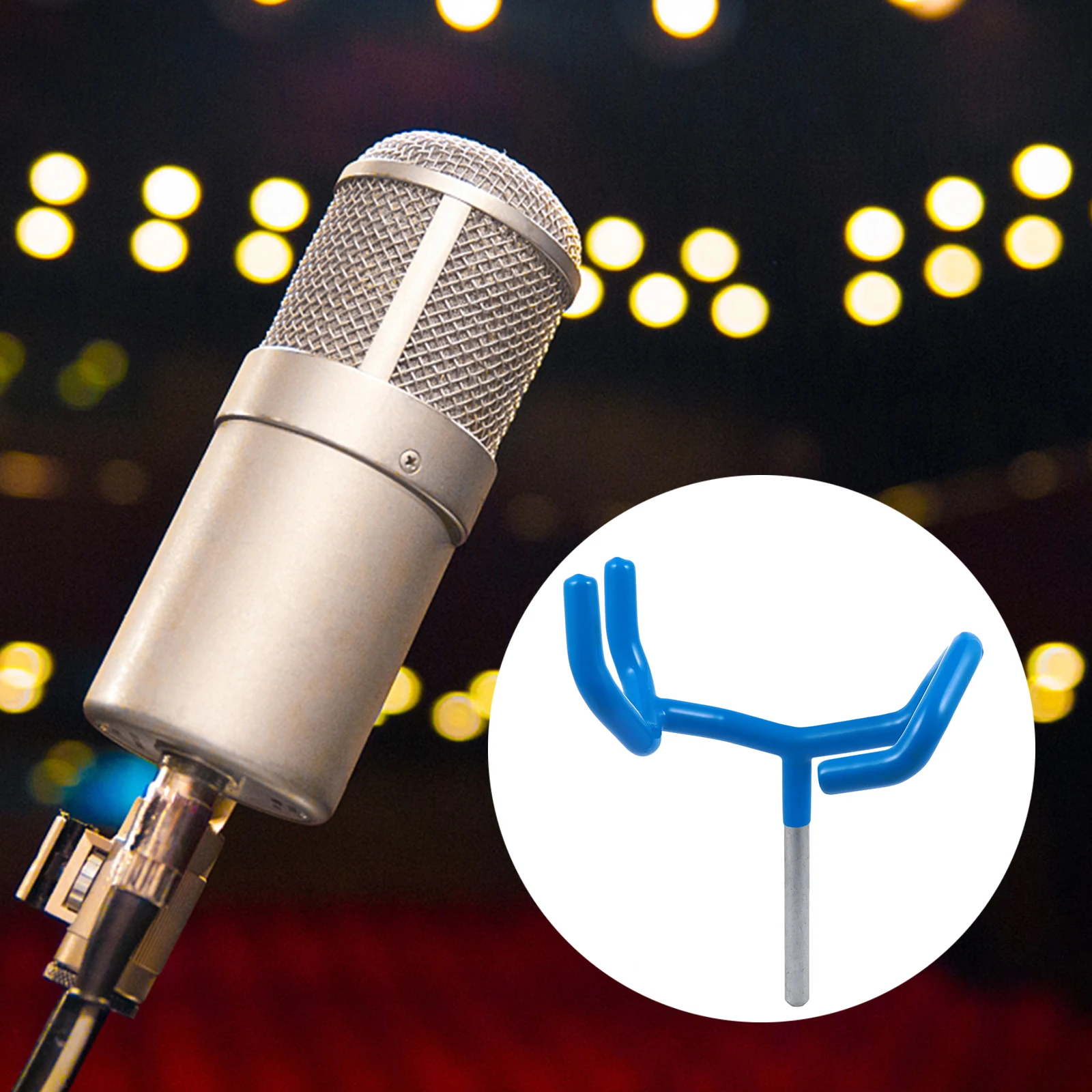 

Microphone Boom Pole Holder Sturdy Plastic Coating Protects Boom Pole Fits Microphone Stands Mic Holder Boompole Stand