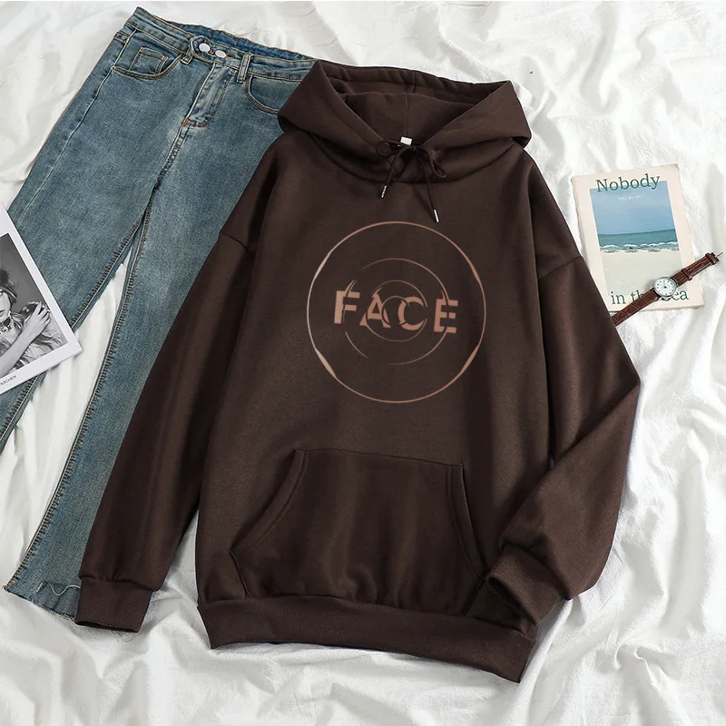 Imagem -02 - Jimin-face Hoodies e Moletons Kpop Merch Pullovers Roupa Novo