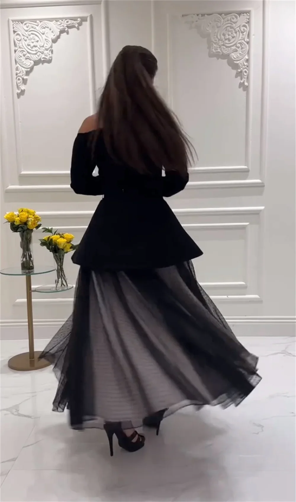 Customized Evening Gown Formal Prom Dress Dearin Bateall A-line Ankle Length Skirts Tulle Bespoke Occasion Dresses Saudi Arabia