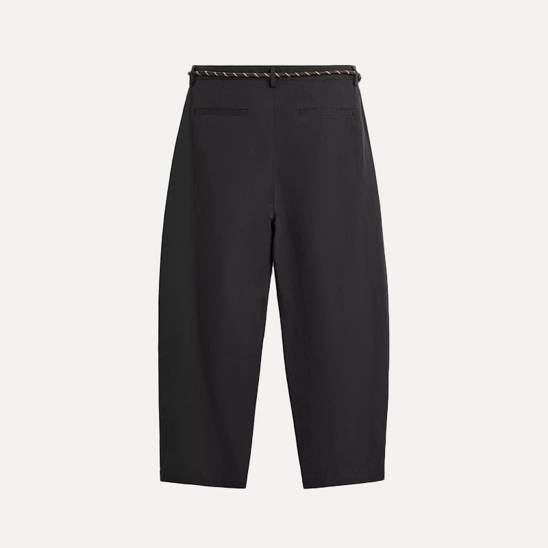 

Faionable Balloon Pants for Men Summer 2025 Straight Leg Lengthened Pure Color Versatile Decorated Casual Trousers