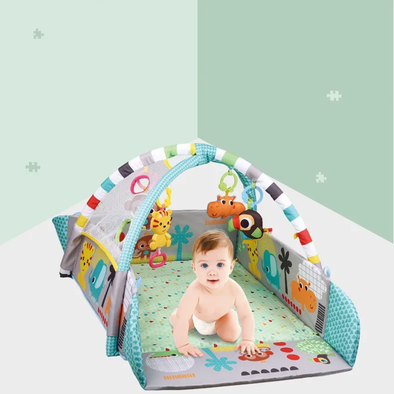 Playpen Ocean Ball Gym Rack 5 in 1 Multifunctional Musical Crawling Pad Toy Cushion Baby Bassinet