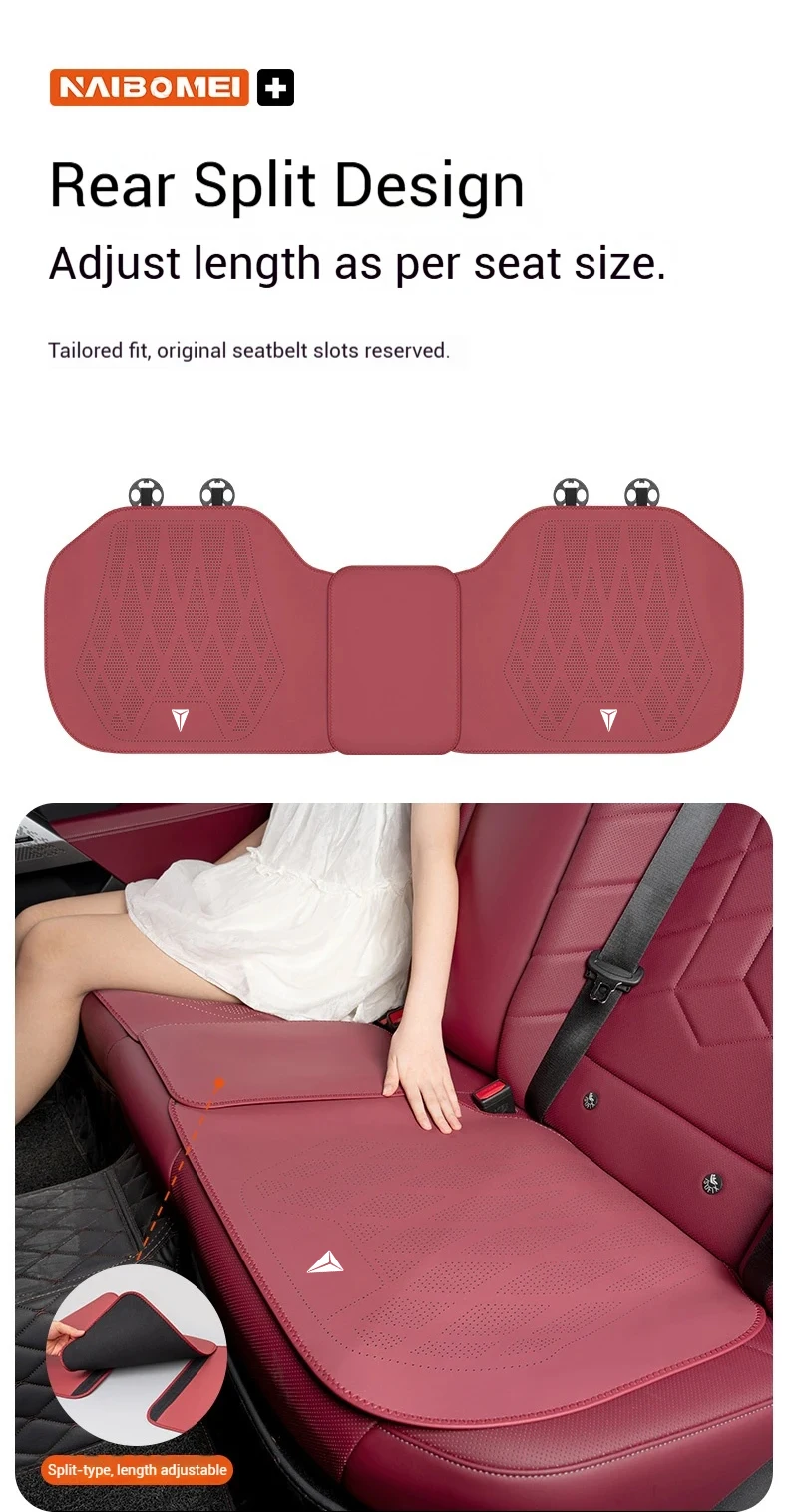 Nappa-Leder Autositzkissen, Rutschfeste Ganzjahres-Autositzauflage, Für Deepal S7 S07 SL03 S05 G318 2025 2026, Auto-Zubehör – Detail 12