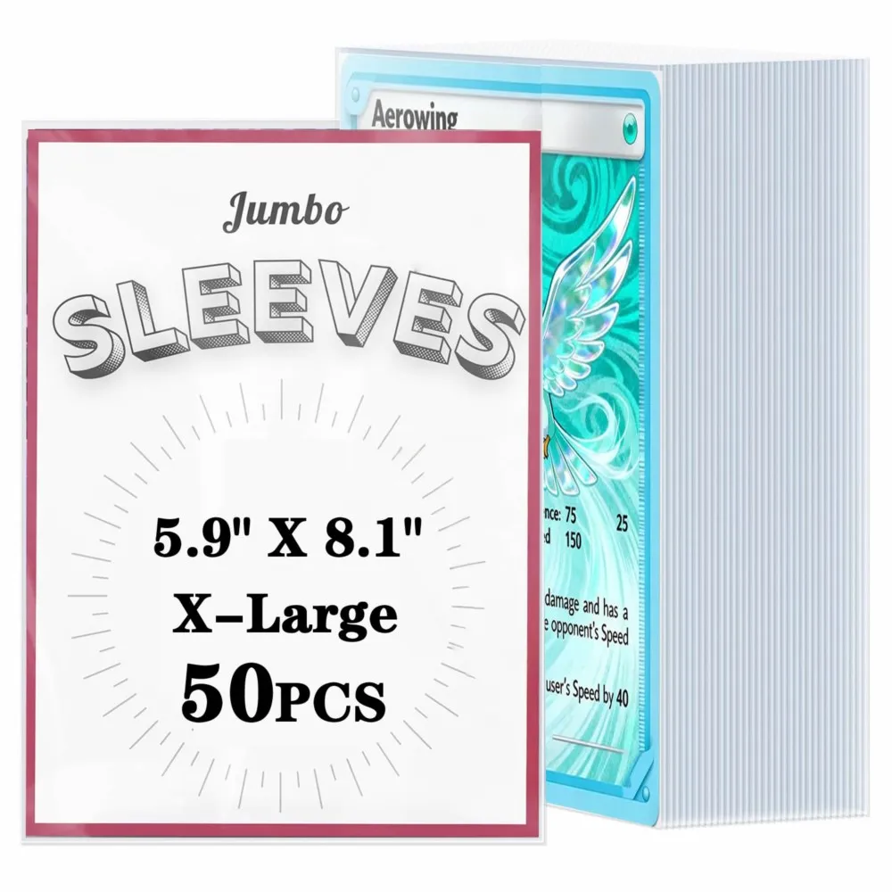 100PCS Jumbo Cards Sleeves L XL large Size Transparent Card Holder Protector for Oversized TradingCard TCG MTG  Game Sport Cards