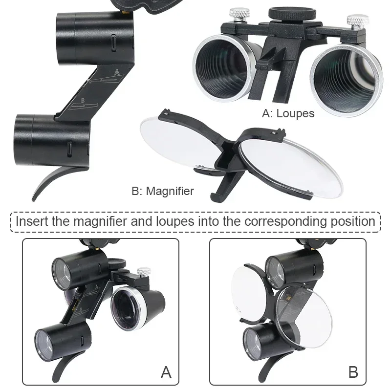 3.5X Dental LED Headlight 5W-Surgical Binocular Loupes with Rechargeable Lithium Battery,Lightweight for Dentists &Oral Surgeons - Detail 1
