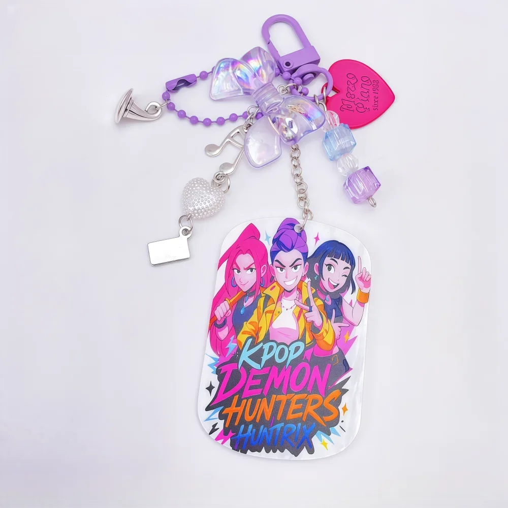 

1 KPOP Witch Hunter keychain, bow, heart accessories, pendant, musical notes, magic hat, cute cartoon anime accessory gift