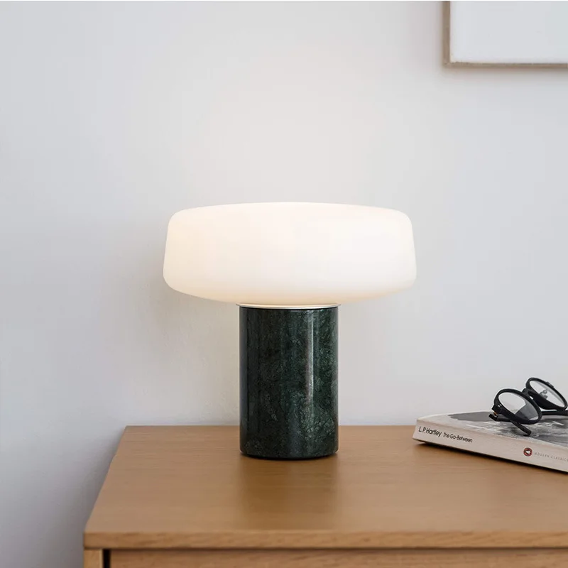 Table lamp glass post-modern light luxury creative Nordic simple living room bedroom bedside table lamp