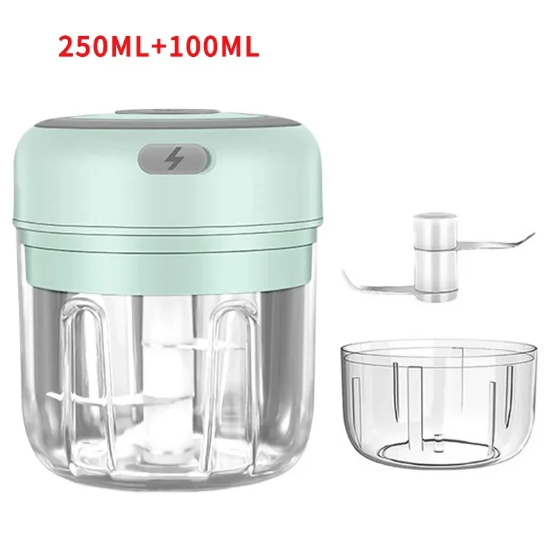 100/250mL 미니 크러셔 쵸퍼 USB 충전 마늘 민서 전기 마늘 쵸퍼 강력한 생강 마늘 양파 고기 사수기