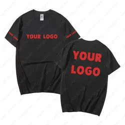 Custom Design T Shirt Your Own Logo Men and Women Casual Tees Cotton Short Sleeve Comfort Cool Tops Customized Unisex Tshirt