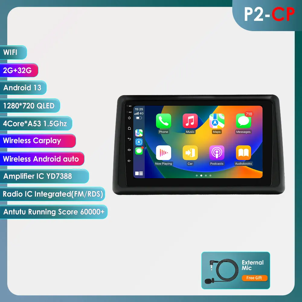 Autoradio voor Renault Express 2021 2022 Android Stereo Head Unit Videospeler GPS Touchscreen CARPLAY OBD Auto Intelligent Systems AI Voice 4G WiFi Automotive Monitor Multimedia Speler Video 2 din