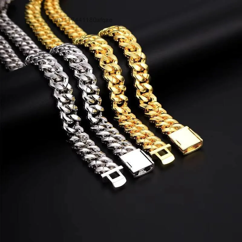 Hip Hop Style 12mm Cuban Link Chain 2 Rows Iced VVS Diamond Moissanite 925 Sterling Silver with White Gold Plating Rock Jewelry.