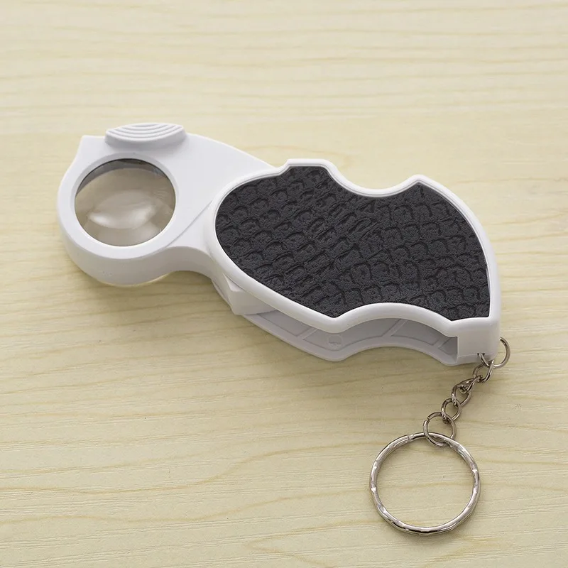 

4PC 10X Folding LED Diamond Loupe Jewelry Identifying Currency Detecting Magnifier Helping Hands Magnifying Glass with Light