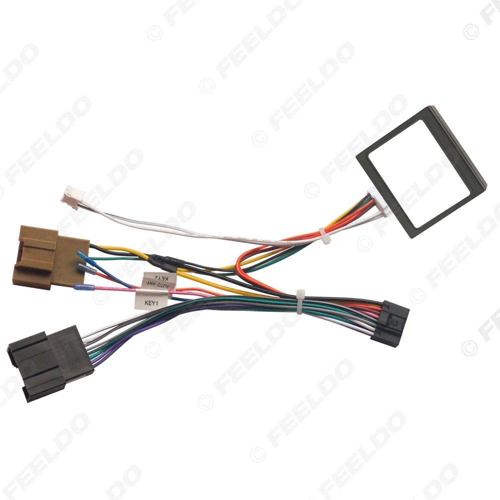 FEELDO Car Radio 16pin Power Cord Wiring Harness Adapter With Canbus For Opel/Vauxhall Corsa E Audio Installation Head Unit image 6
