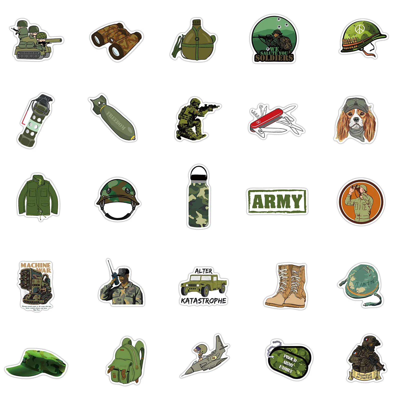 10/50PCS Military Force War Coole Aufkleber Laptop Skateboard Telefon Gitarre Fahrrad Tasse Wasserdichte Graffiti Aufkleber Aufkleber Kind spielzeug