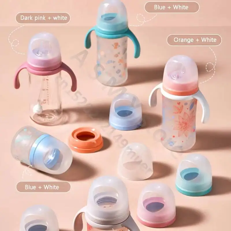 5pcs for Pigeon 3rd generation wide mouth bottle / bottle accessories / Pigeon handle / Pigeon cap screw teeth dust seal cap