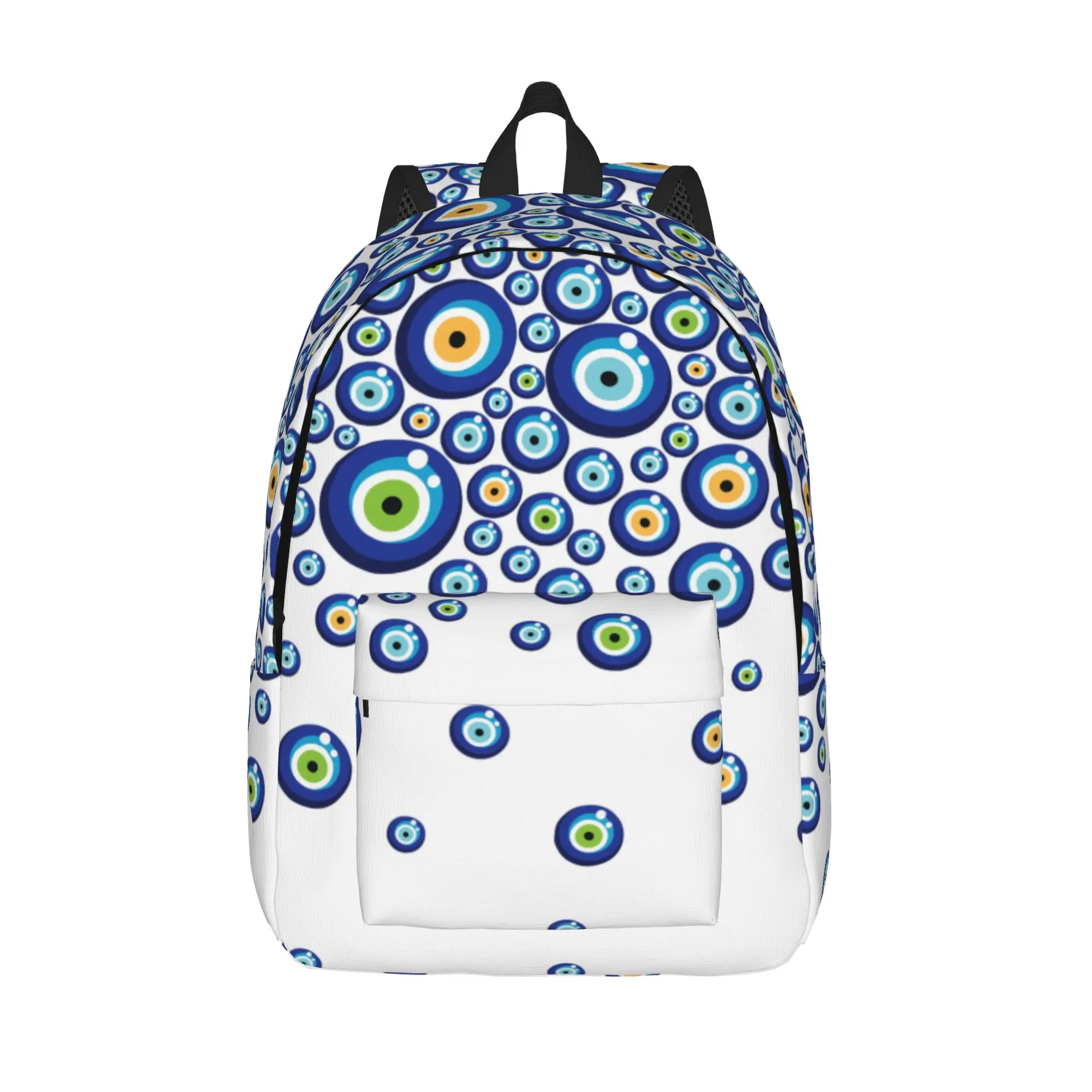 Turkish Evil Eye Backpack for Men Women Fashion High School Hiking Travel Daypack Lucky Charms Amulet Laptop Shoulder Bag Sports