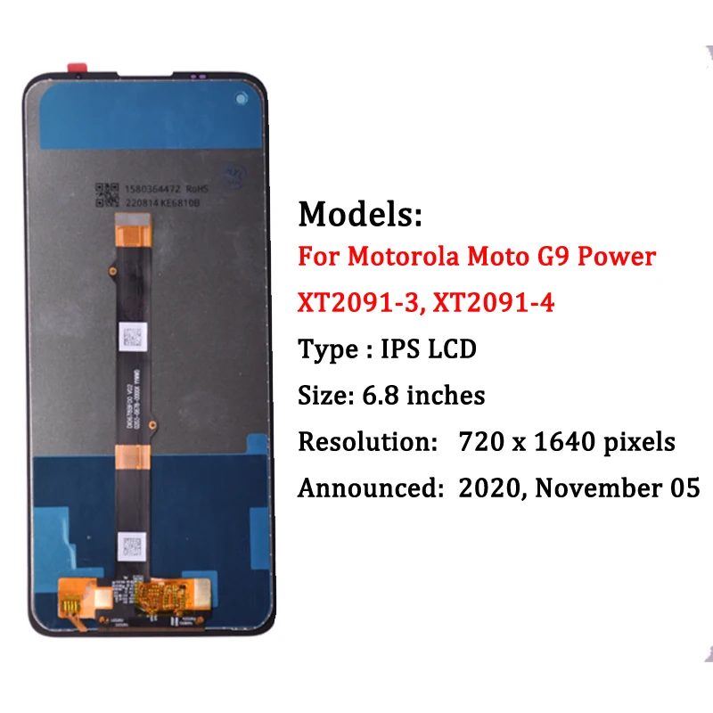 LCD Display For Motorola Moto G9 G9 Plus G9 Power Xt2091-4 XT2091-3 G9 Play Touch Screen Digitizer Replacement