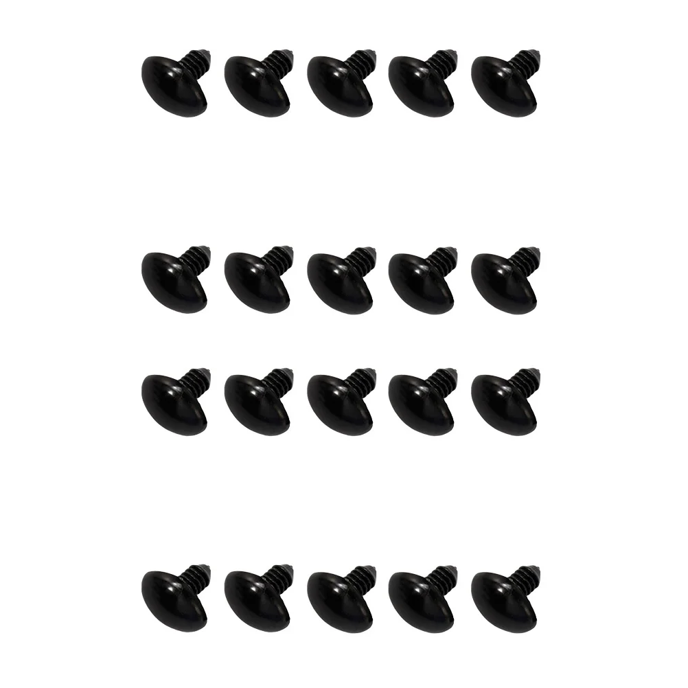 

200pcs Animal Screw Black 16Mm Plastic Craft Making Supplies For Diy Making Supplies Scrapbooking Sewing Decoration