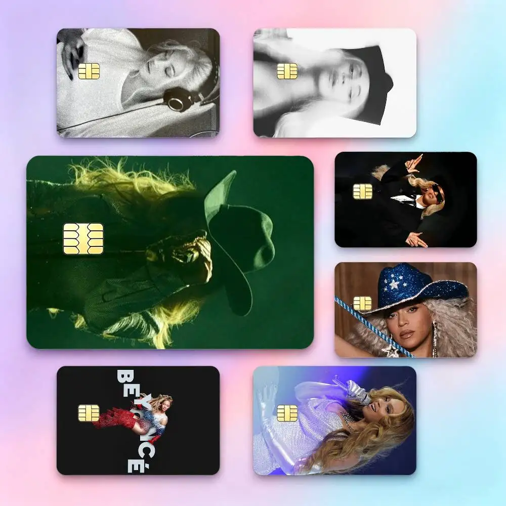 Pop music Superstar B-Beyoncé  Credit Card HD Stickers Game Card Decal Small Chip Waterproof Sticker Gift