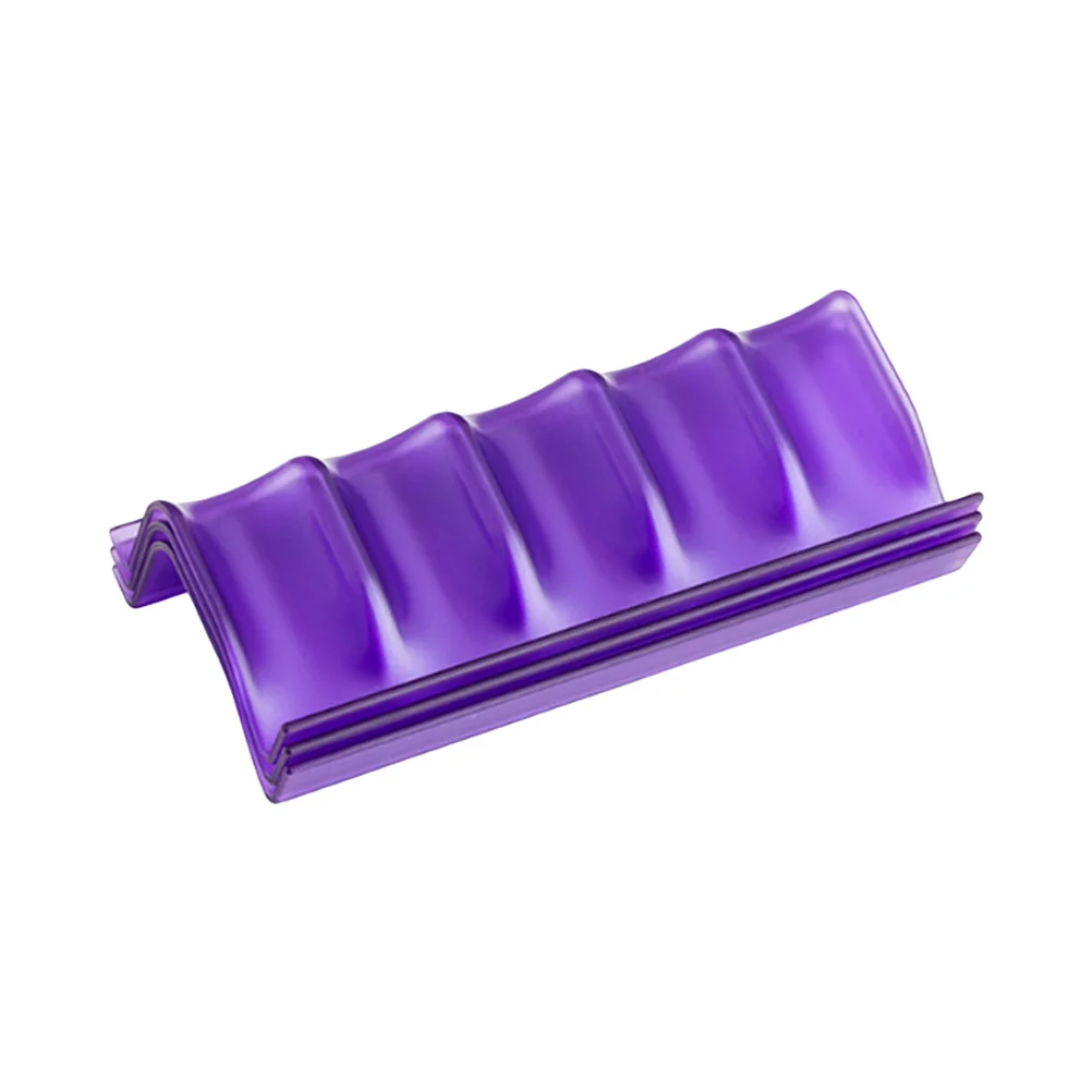

3Pcs Essential Oil Bottle Rack 5 Slots Foldable Storage Organizer Plastic Rack for Desktop Drawer Purple Household Organizing
