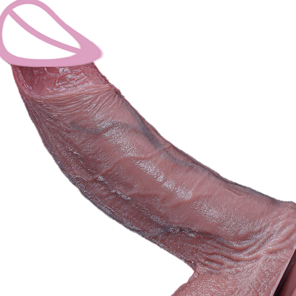 Huge Realistic Soft Brown Dildo 6 Sizes Thick Fake Penis Double Silicone Cock Woman Man Masturbation Suction Cup Anal Sex Toys