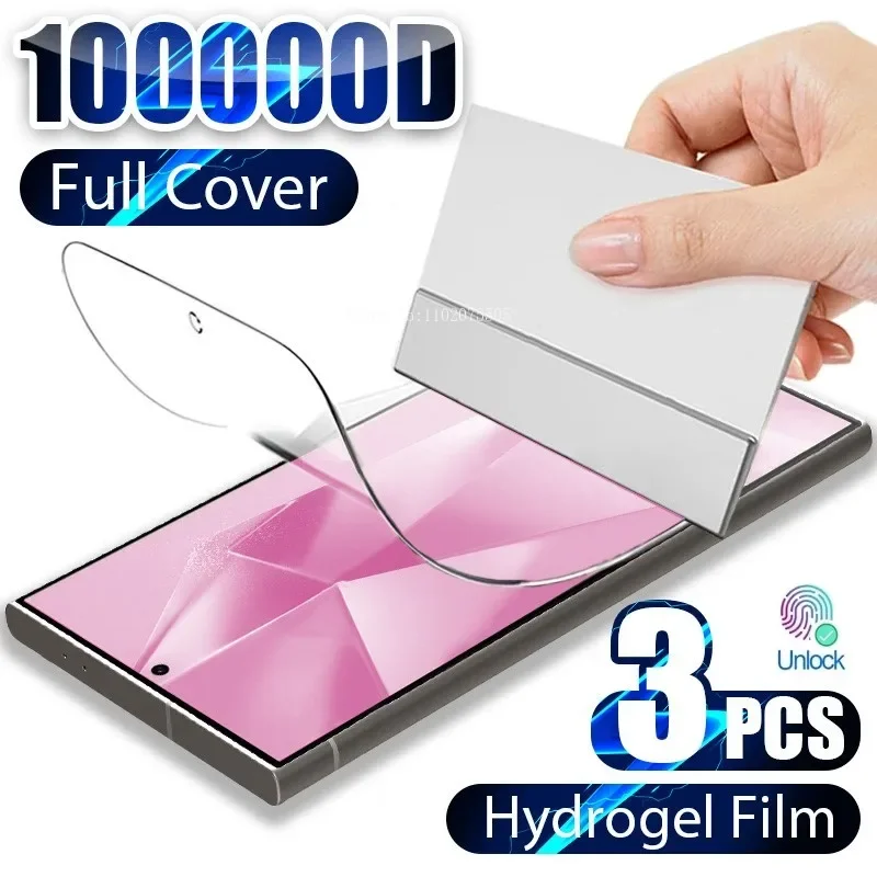 3PCS Hydrogel Film for Samsung Galaxy A15 A13 A04 A14 A24 A34 A54 A03 Screen Protector for Samsung A55 A53 A52 A15 A35 A32