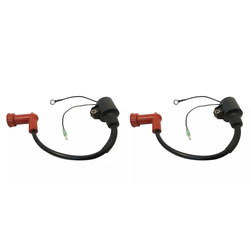 2X Ignition Coil For Yamaha 61N-85570-00,Ignition Coil Assy For Hidea 2 Stroke 30HP Outboard Motor