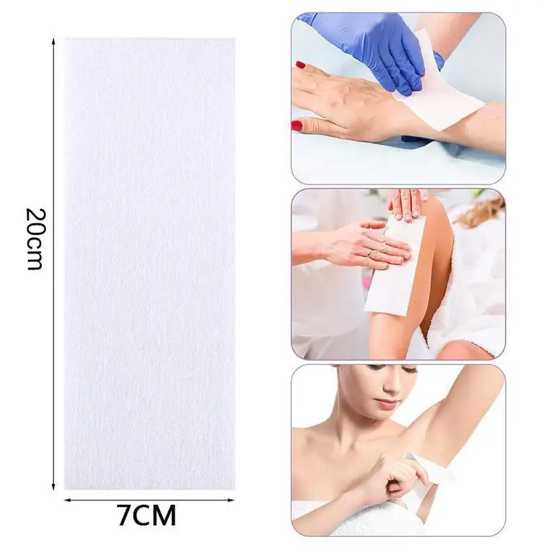 100pcs Removal Nonwoven Body Cloth Hair Remove Wax Paper Rolls  Hair Removal Epilator Wax Strip Paper