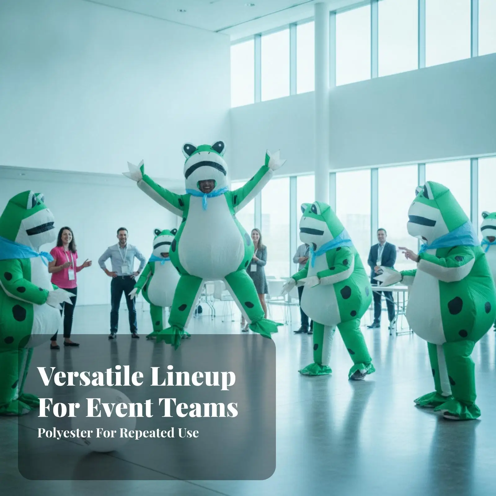 Carnival Inflatable Costume for Adults Funny Frog Character Suit with Front Zipper and Polyester Fabric for Stage Events