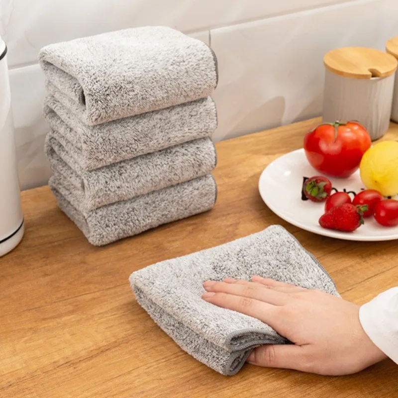 

25*25cm Polyester Cleaning Cloth Thicken Soft Strong Water Absorption Duster Cloth,For Cleaning Tabletops Stoves Pots Bowls Wait