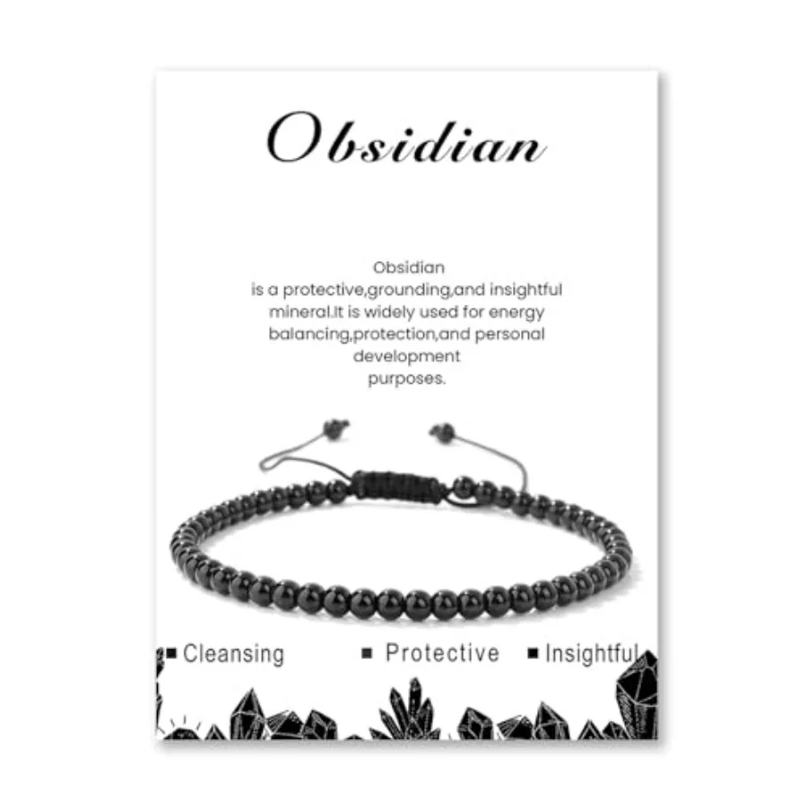 

Lit Wall Crystal Anklets for Women Handmade Beach Boho Ankle Bracelet 4mm Adjustable Beaded Ankle Bracelet Waterproof Natural S