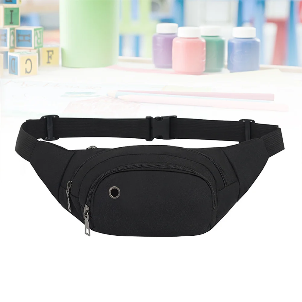 

Black Outdoor Waist Bag Lightweight Sports Fanny Pack for Jogging Walking Hiking Climbing Camping Outdoor Waist Bag